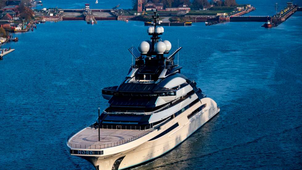 Superyacht "Nord" in the Kiel Fjord