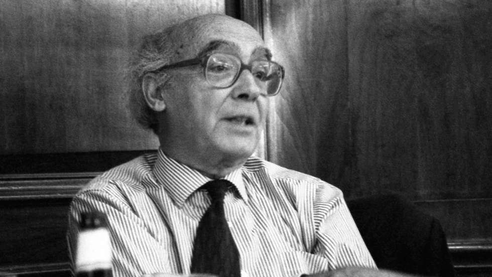 Jose Saramago At Restaurant