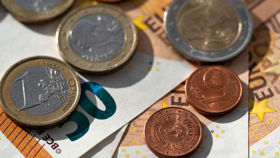 Moedas e notas de euros