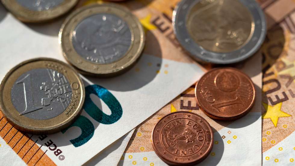 Moedas e notas de euros