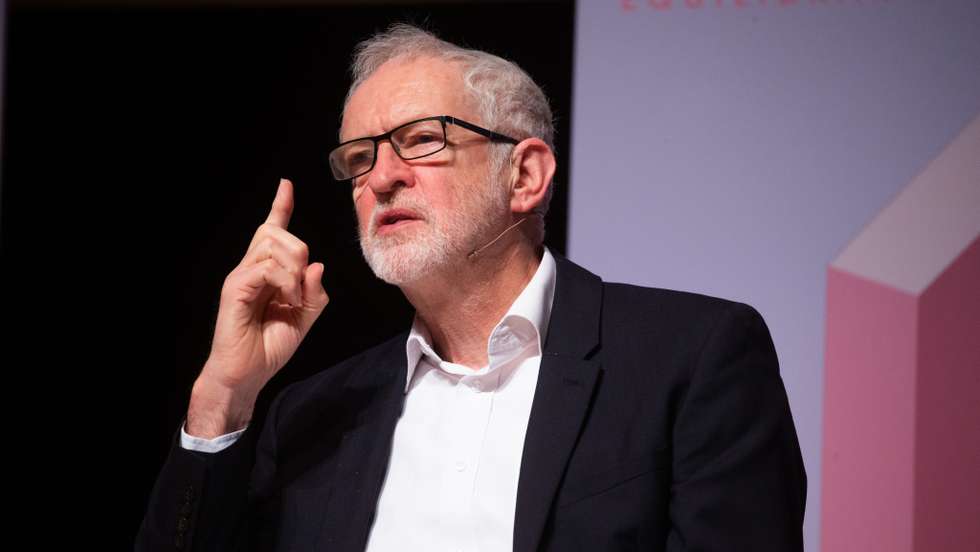 Jeremy Corbyn Speaks At Podemos Rally "Tax The Rich"