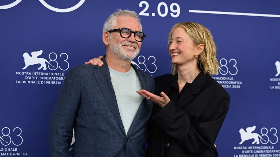 Stephane Brizé e Alba Rohrwacher, em Veneza