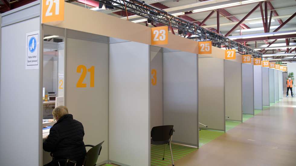 Corona vaccination centre Berlin-Tegel in operation