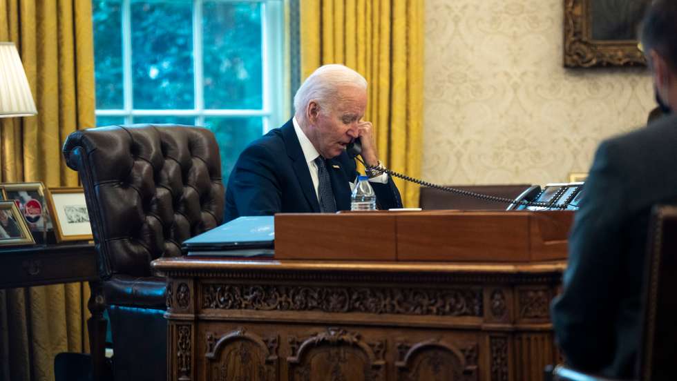President Biden Speaks With Ukrainian President Zelensky In Oval Office Call