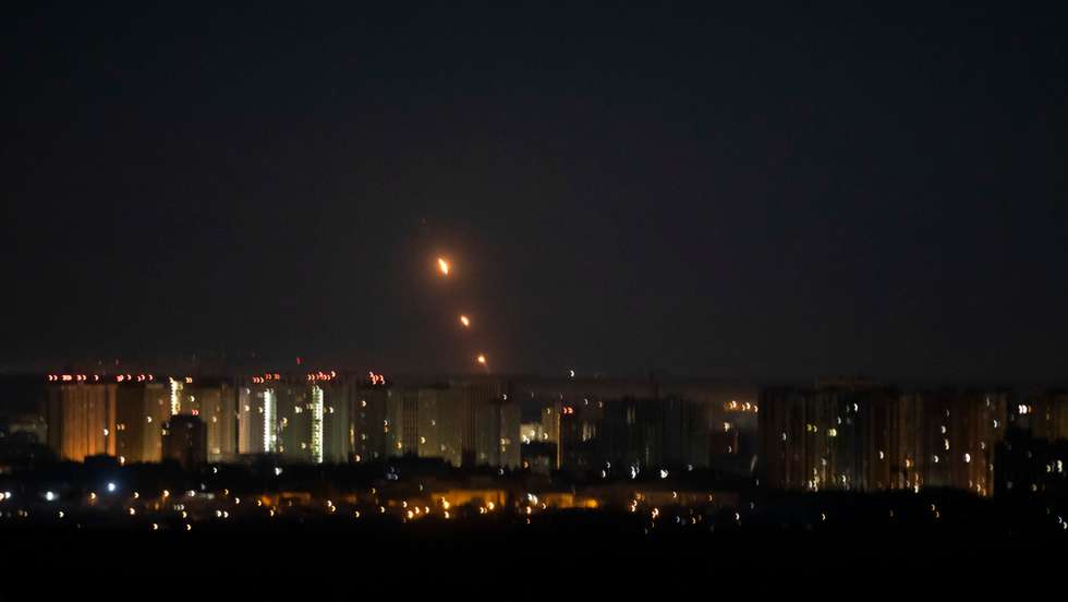 Defesa anti-aérea na cidade de Kiev. A Rússia, a mando do seu presidente, Vladimir Putin, invadiu a Ucrânia no passado dia 24 de fevereiro de 2022. Kiev, Ucrânia, 18 de março de 2022. JOÃO PORFÍRIO/OBSERVADOR