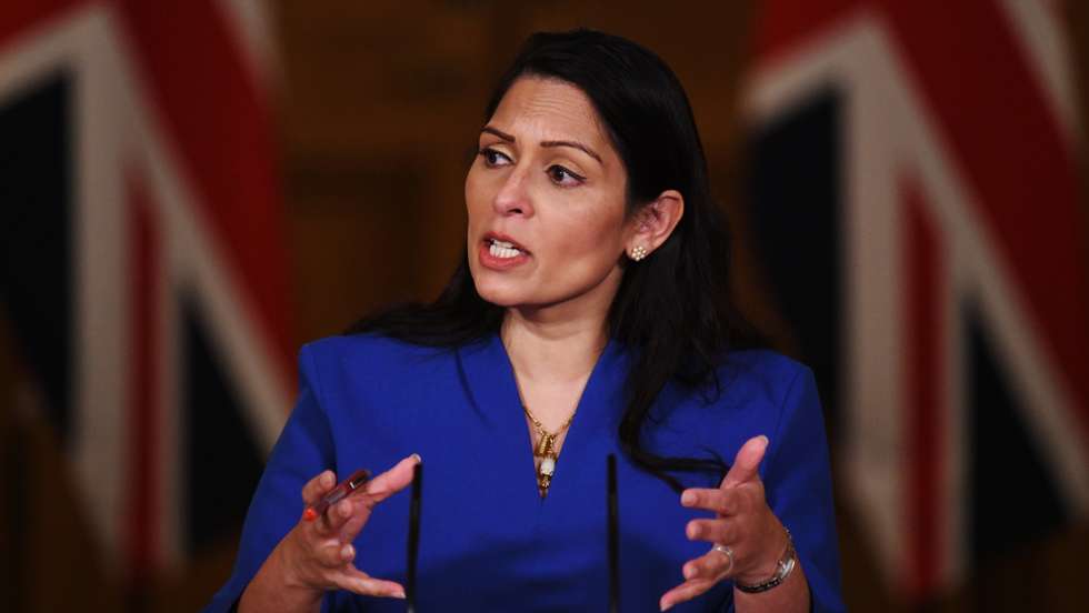 Priti Patel Takes Downing Street Coronavirus Press Conference