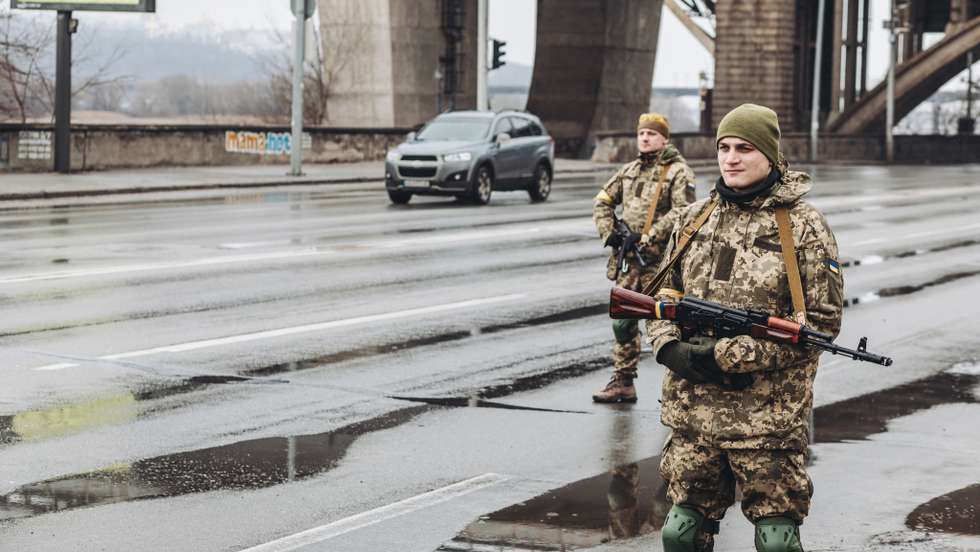 Ukrainian Soldiers And Civilians Control Kiev One Week After Russia's Attack On Ukraine