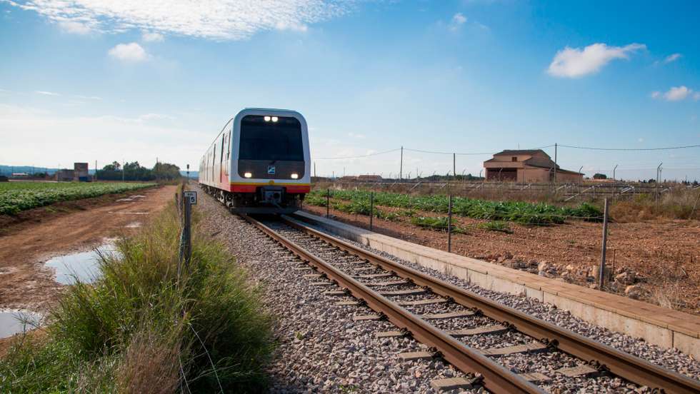 Train on railway track