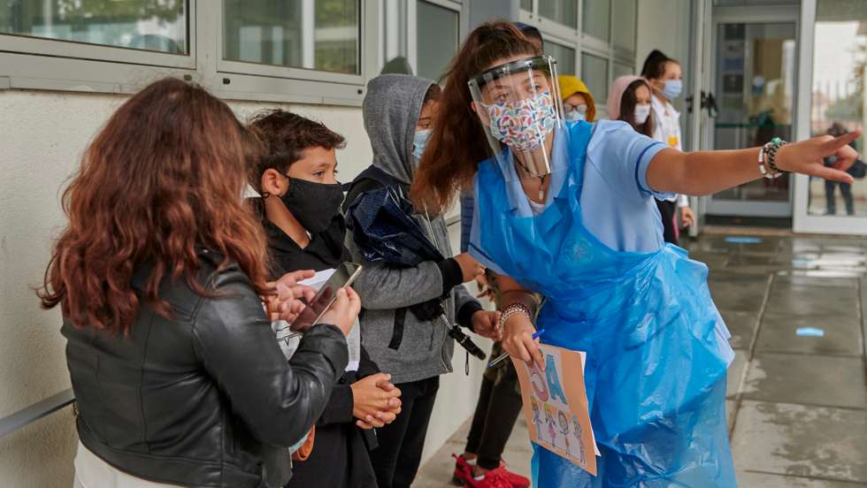 Escola em Cascais durante pandemia