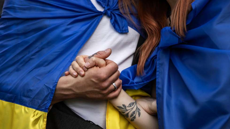 Solidarity With Ukraine Demonstration Takes Place In Budapest