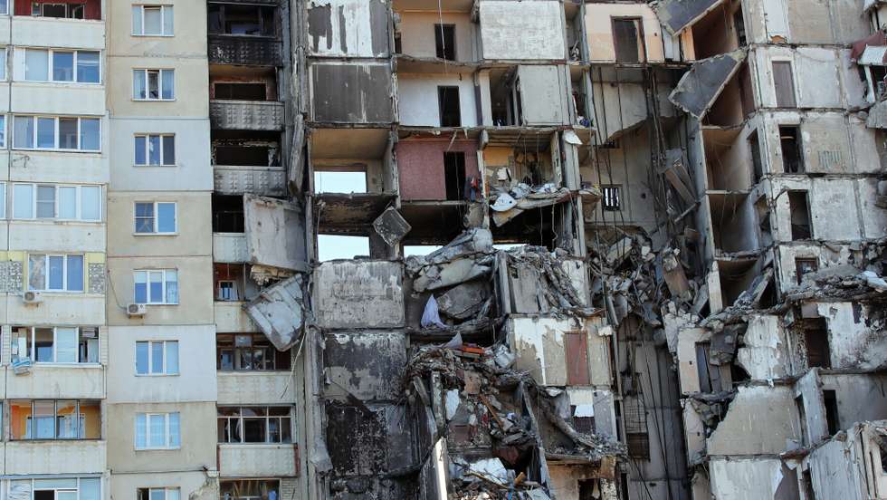 Aftermath of Russian shelling of Saltivka district in Kharkiv
