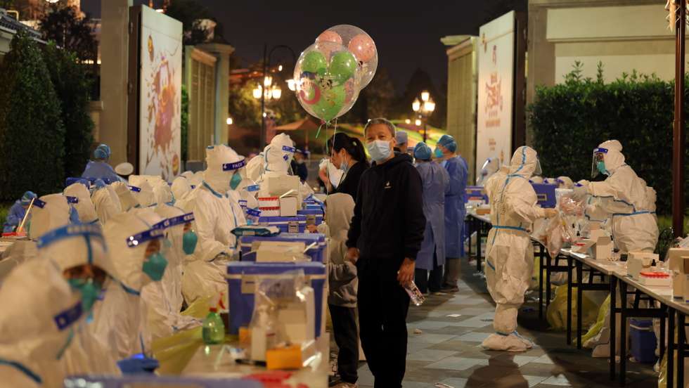 China Shanghai Disneyland Covid Test