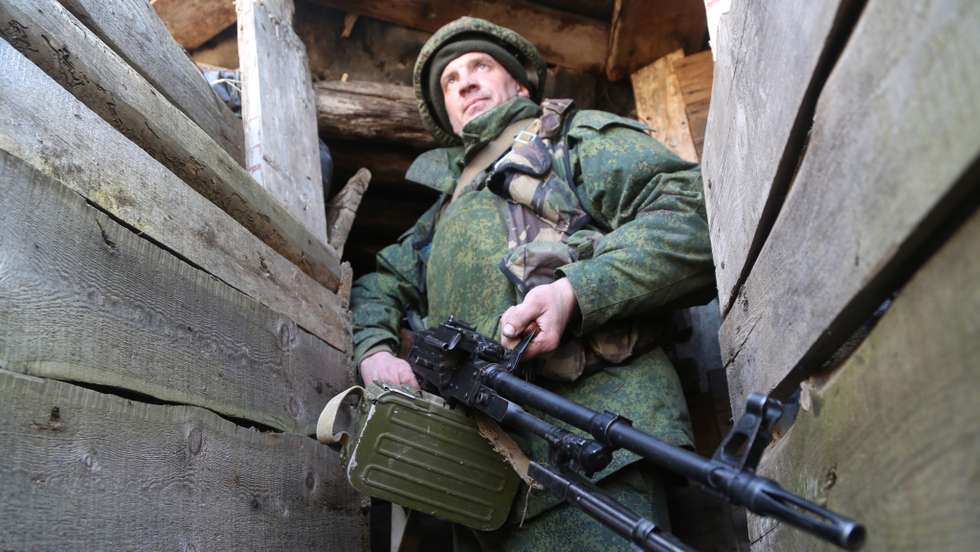 Donetsk People's Republic front-line troops in Ukraine