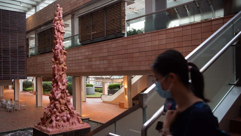 The "Pillar of Shame", sculpture that memorializes those