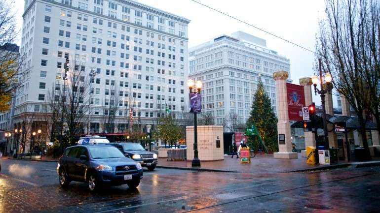 Pioneer Courthouse Square, em Portland