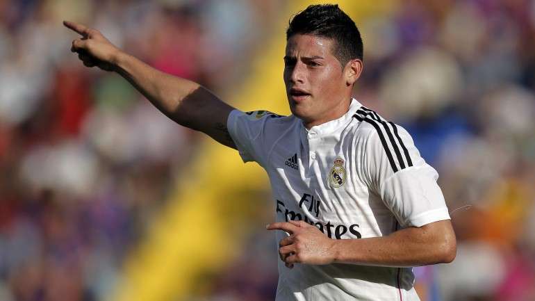 James treinou-se sem limitações com os suplentes do jogo de terça-feira, no qual o Real Madrid venceu os mexicanos do Cruz Azul, por 4-0