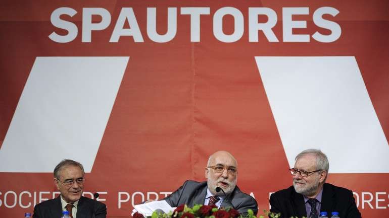 José da Ponte foi fundador da Sociedade Portuguesa de Autores, aqui representada por Mário Zambuja, José Jorge Letria e João Lourenço.