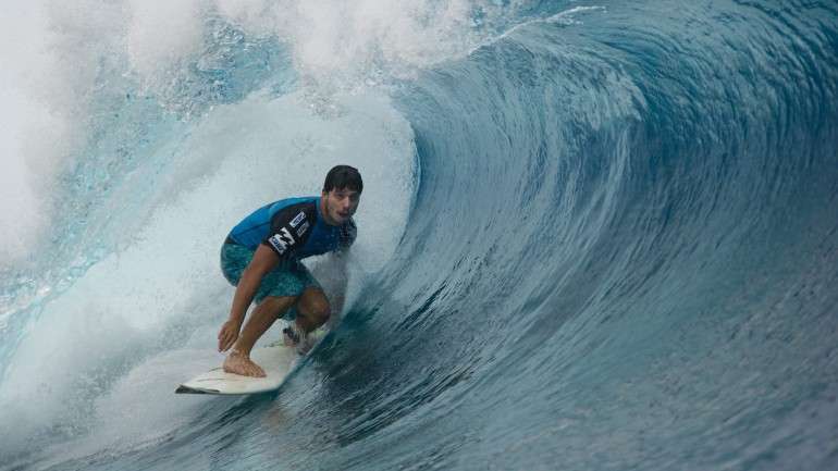 Ricardo dos Santos durante o campeonato Billabong Pro Tahiti, em agosto de 2012