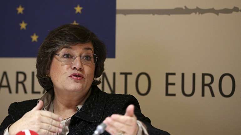 Eurodeputada deu conferência de imprensa em Lisboa