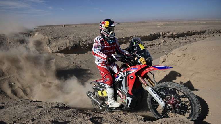 O português Hélder Rodrigues foi o primeiro a completara etapa do Rali Dakar entre Iquique e Calama, no Chile