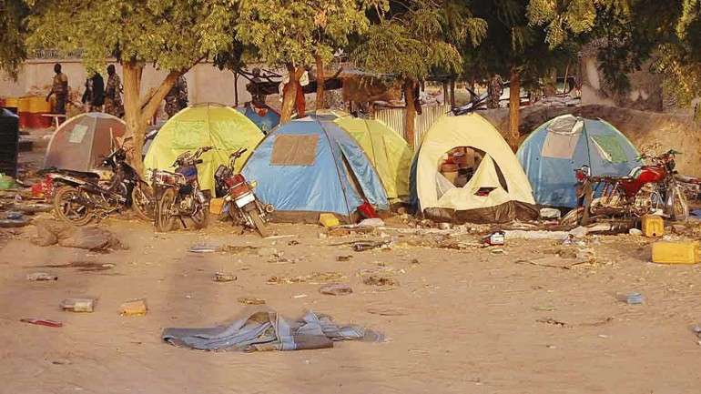 Antigo acampamento do Boko Harem, no nordeste da Nigéria