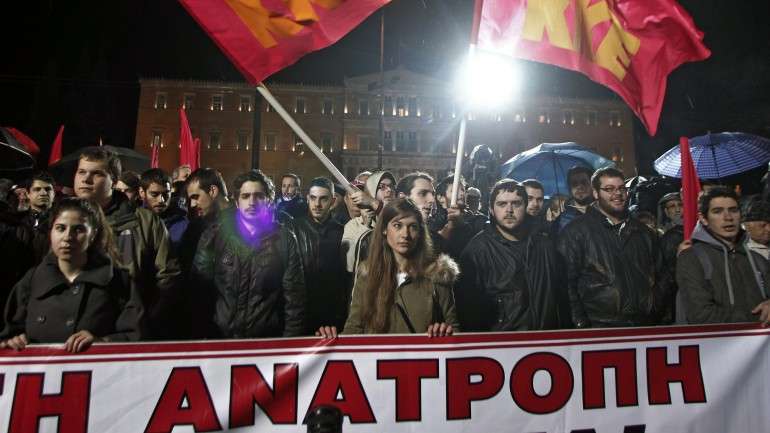 "Tolerância zero sobre este acordo", foi uma das palavras de ordem dos cerca de oito mil manifestantes