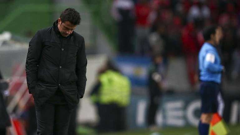 Marco Silva voltou a somar um empate com o Benfica. Este foi o terceiro em seis jogos, e de novo com 1-1 no resultado