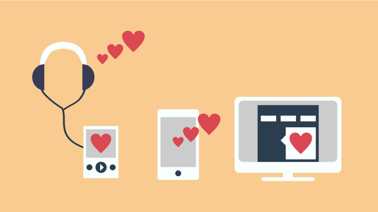É possível inscrever-se através do Facebook ou por email e ligar a aplicação ao Last.fm e Spotify