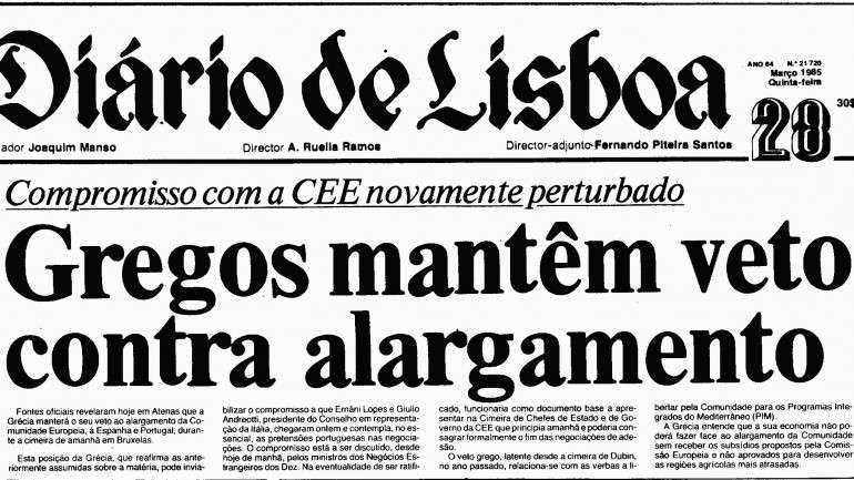 A manchete do Diário de Lisboa a 28 de Março de 1985 era clara: o acordo estava por um fio