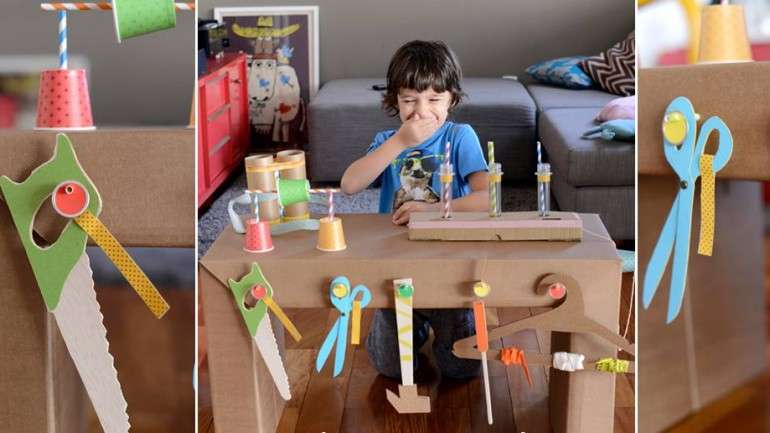 Estéfi Machado aproveita material que iria para o lixo para criar brinquedos originais.