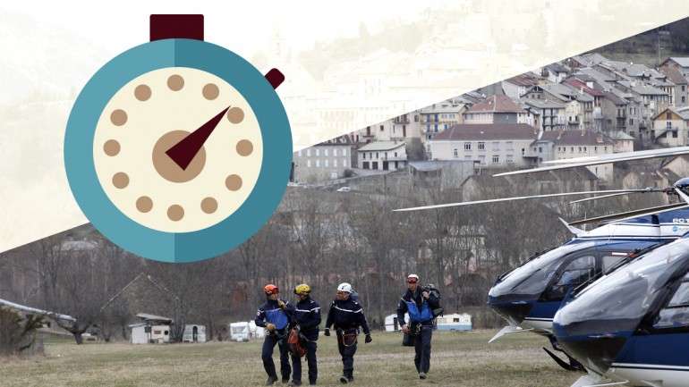 Entre o primeiro contacto dos controlos aéreos e a chegada ao local passou-se pouco mais de uma hora