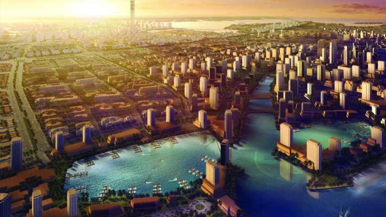 King Abdullah Economic City, em honra ao rei que faleceu em Janeiro, está em construção