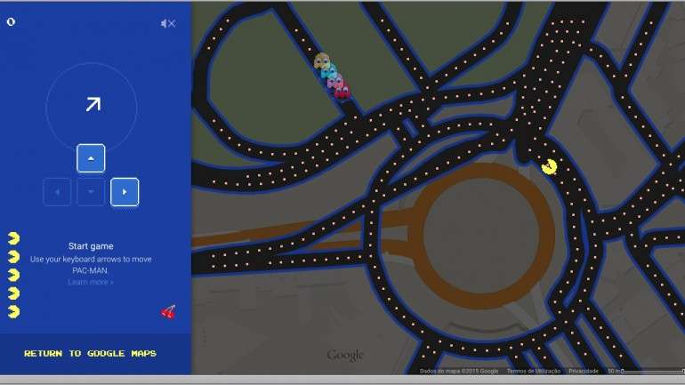 Jogar Pac-Man na rotunda do Marquês de Pombal, em Lisboa, é assim.