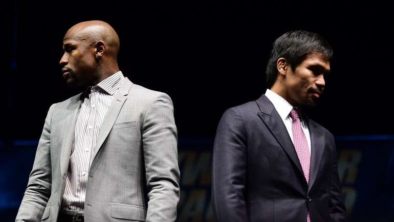 Floyd Mayweather nunca perdeu nos 47 combates que já fez na carreira e Manny Pacquiao foi derrotado em cinco das 64 vezes que entrou num ringue de boxe