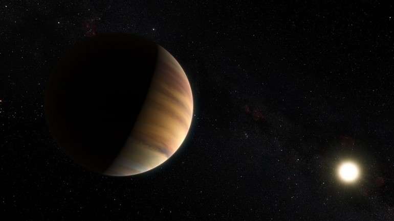 Imagem artística do exoplaneta 51 Pegasi b