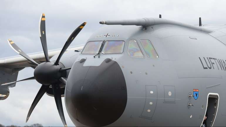 Um Airbus 400M semelhante ao que se despenhou em Sevilha