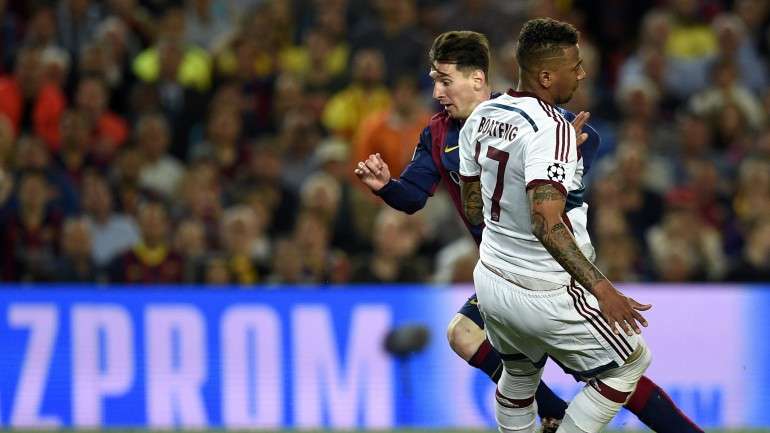 Messi teve pé em todos os golos que o Barcelona marcou ao Bayern: marcou o primeiro, o segundo, e fez a assistência para o terceiro golo. Pelo meio fez tombar Boateng