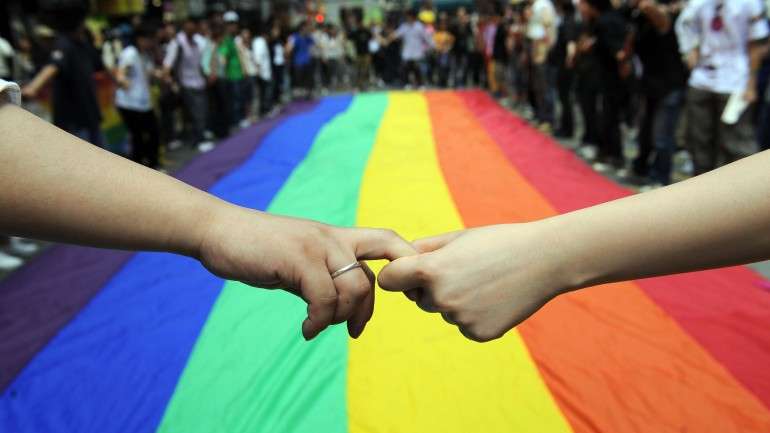 Manifestações em Hong Kong no Dia Internacional contra a Homofobia, que se assinala a 17 de maio. (18 maio 2008)
