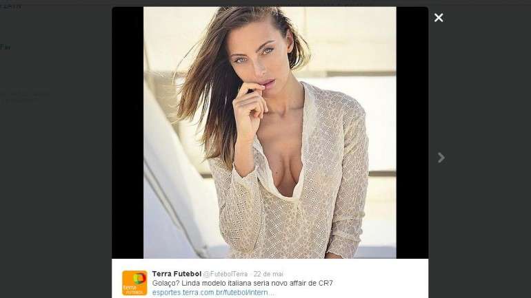 É fácil de notar os traços semelhantes entre Alessia Tedeschi, modelo italiana de 24 anos, e Irina Shayk, ex-namorada do internacional português