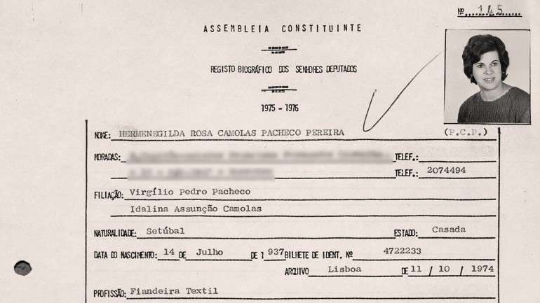 A deputada do PCP Hermenegilda Pereira era operária têxtil