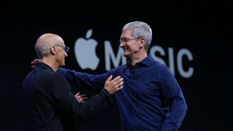 Tim Cook na apresentação das novidades da Apple
