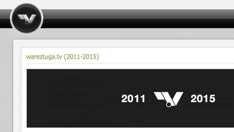 Captura de ecrã da página wareztuga.tv no dia de encerramento