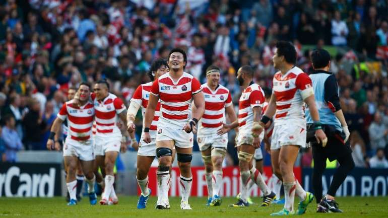 A surpresa do Mundial, até agora, é dos japoneses: venceram (34-29) a África do Sul e chocaram o mundo do râguebi