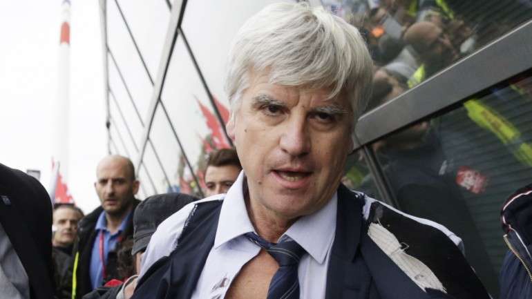 Frédéric Gagey,  presidente da Air France, foi agredido pelos trabalhadores