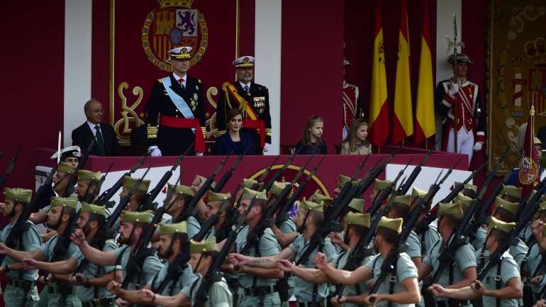 O Dia da Hispanidade é marcado por um desfile militar anual em Madrid
