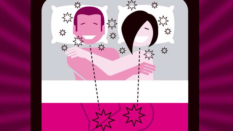 O livro está recheado de ilustrações da autoria de Paul Kepple e Scotty Reifsnyder, do Headcase Studio. Esta representa o sonho de qualquer casal: o orgasmo simultâneo.