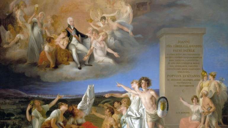 "Alegoria às virtudes de D. João VI" está no Palácio Nacional de Queluz