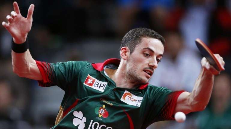 O madeirense Marcos Freitas trocou de posição com o alemão Timo Boll