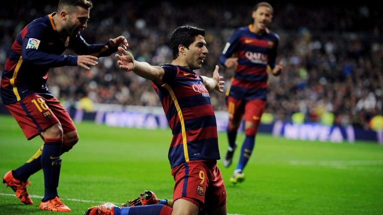 O uruguaio Luis Suárez bisou na partida