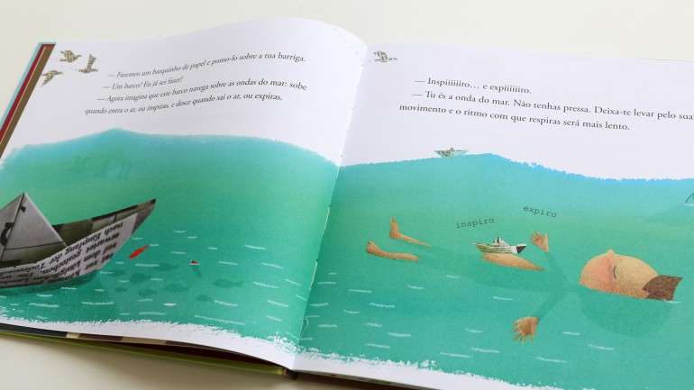 "Respira" é o primeiro livro infantil escrito e ilustrado por Inês Castel-Branco.